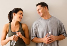man-woman-flirting-gym